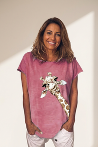 Women's Comfy Giraffe Pattern T-Shirt for Women