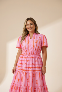 elegant plus size women's ruffled maxi dress - flowy soft floral print for effortless style and comfort with practical styling and dependable