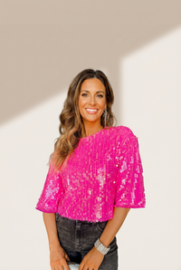 women's elegant sequin top made for easy styling and wardrobe coordination, with premium-like structure and finish. with practical styling and