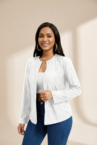 Fashionable Long Sleeve Jacket made for easy styling and wardrobe coordination, with premium-like structure and finish