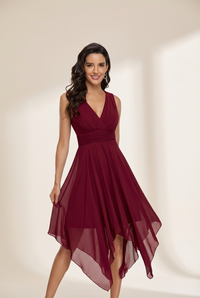 Women's Modern and Stylish Chiffon Knee-Length Dress