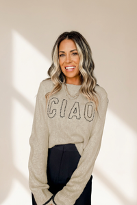 Women's Cozy CIAO Knit Graphic Jumper in Sweaters