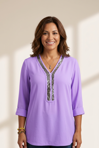 Women's Sequin Accent Top with practical styling and dependable silhouette, photo 13