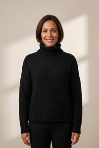 Women's Chunky Knit Turtleneck Pullover in Sweaters