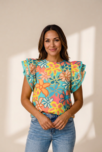 Women's Bohemian Floral Print Top made for easy styling and wardrobe coordination, with premium-like structure and finish.