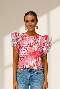 Women's Bohemian Floral Print Top made for easy styling and wardrobe coordination, with premium-like structure and finish.