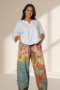 Women's Cartoon Art Print Pocket Women's Casual Pants, photo 10
