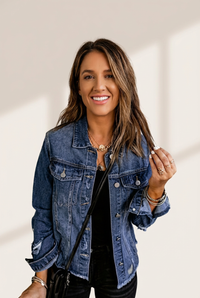 Women's Plus Size Denim Jacket in Plus Size Outerwear