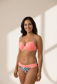 Women's Seductive Pink Push-up Bikini Set with Padded Gather