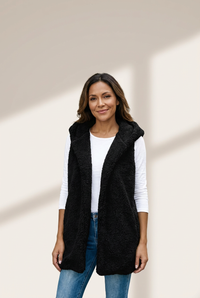 Women's Winter Fluffy Hooded Vest made for easy styling and wardrobe coordination, with premium-like structure and finish.