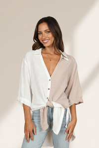 Solid Cotton And Linen Button Three-quarter Sleeves Coat featuring coats styling with practical layering, balanced movement, and everyday versatility.