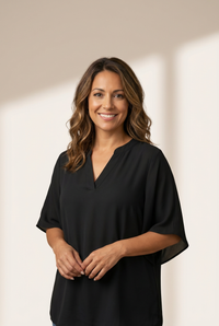Women's Casual V-Neck Short Sleeve Chiffon Blouse