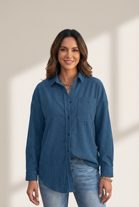 Women's Fashion Style Button Lantern Long Sleeve Blouse