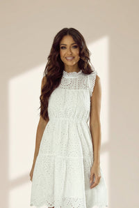 Women's Sleeveless Cotton Linen Midi Dress for Women