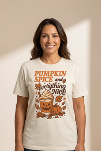 Women's Pumpkin Spice Cotton-Blend Graphic Tee