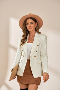 Women's Single-Breasted Blazers and High Waist Trousers Two-Piece Suit with practical styling and dependable silhouette control.