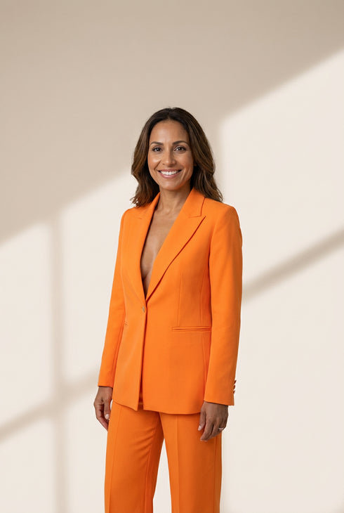 Tailored Peak Lapel Blazer and Wide-Leg Trouser Set with practical styling and dependable silhouette control.
