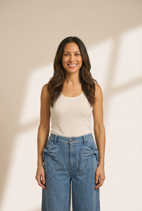 women's washed denim wide leg jeans with bow detail - easy and wearable casual pants for effortless chic looks with practical styling and dependable