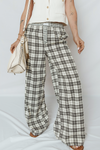 Trendy Women's Plaid Wide Leg Pants in Vibrant Colors - Flattering Fit for Chic Casual & Office Style
