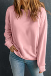 Women's Cozy Pink Classic Crewneck Sweatshirt - Casual Fit for Everyday Comfort and Effortless Style