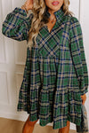 Stylish Women's Green Plaid Mini Dress - Casual Fit for Summer Outings, Weekend Brunches, and Effortless Everyday Wear