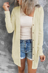 Stylish Beige Open-Front Cardigan for Women – Lightweight Layering Piece with Buttons for Effortless Chic Looks