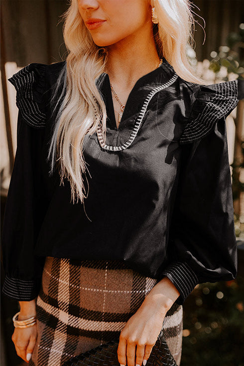 black long sleeve top
