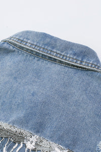 sky-blue-sequin-embellished-fringe-distressed-denim-jacket
