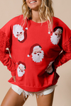 Festive Red Women's Christmas Sweatshirt | Cozy Holiday Style for Winter Relaxation and Celebration