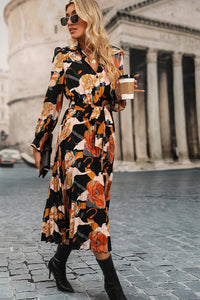womens-pajamas-ice-silk-light-luxury-ginkgo-print-pajama