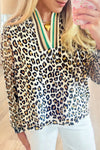 Stylish Women's Leopard Print Blouse - Flattering Casual Top for Effortless Everyday Fashion in Comfortable Fit