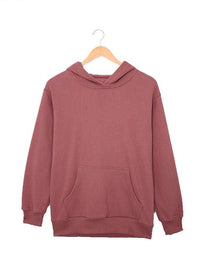 Bishop Halter Jewel Solid Color Long Sleeve Hoodie With Pocket