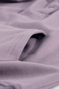 Bishop Halter Jewel Solid Color Long Sleeve Hoodie With Pocket
