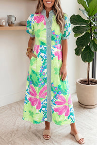 Bohemian Floral Maxi Dress for Women - Lightweight, Elegant Summer Style for Casual Outings and Events