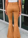 Suede Bell Bottom Trousers