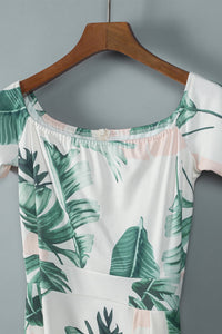 womens-dresses-single-breasted-lace-up-print-dress