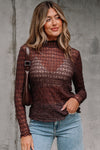 Lightweight Women's Sheer Mesh Top - Trendy and Breathable Layering Piece for Summer Fashion in Elegant Style