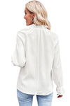 Flowy Pleated Long-Sleeve Shirt