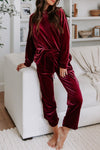 Velvet Red Lounge Set with Fiery Vibe