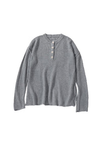Casual Round Neck Button Long Sleeve T-Shirt
