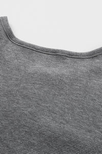 Casual Round Neck Button Long Sleeve T-Shirt