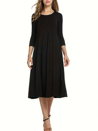 
3/4 Sleeve A-line Dress