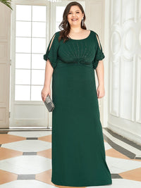 Chic A-Line Burgundy and Navy Blue Wedding Guest Dress with Silver Embellishments