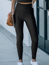 Chic Vintage Solid Faux Leather High Waist Skinny Leggings