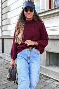 Burgundy top