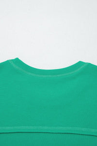 Mint Green Drop Shoulder Boxy Tee and Barrel Pants Set