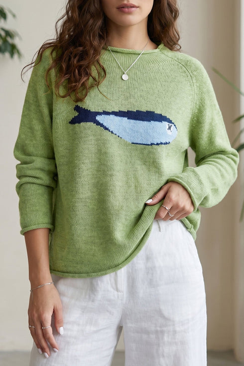Chic Pastel Women's Knit Sweater - Soft, Cozy, and Ideal for Layering Year-Round with a Comfortable Fit