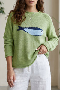 Chic Pastel Women's Knit Sweater - Soft, Cozy, and Ideal for Layering Year-Round with a Comfortable Fit