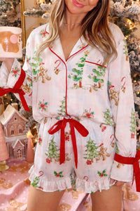 Chic Pastel Women's Loungewear Set - Soft Relaxed Fit Pajama Top and Bottoms, photo 3