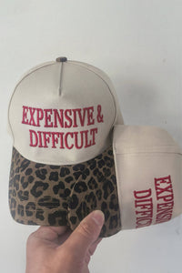 Red Dahlia EXPENSIVE & DIFFICULT Leopard Contrast Brim Cap